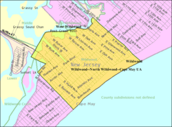 Census Bureau map of Wildwood, New Jersey