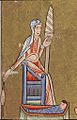 Hunterian Psalter c. 1170 Eve spinning