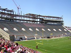 Lane Stadium 2005 construction