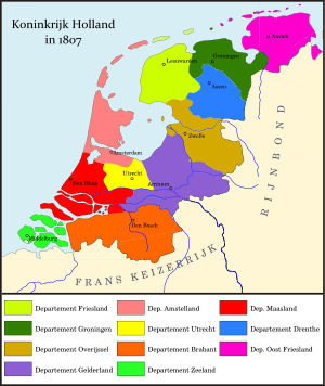 Map Kingdom of Holland 1807-nl