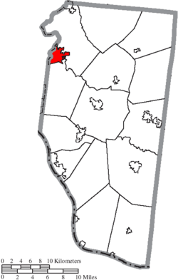 Location of Milford in Clermont County