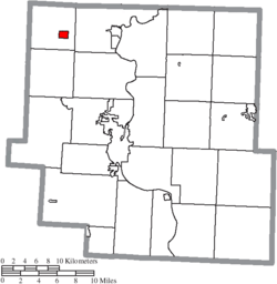 Location of Frazeysburg in Muskingum County