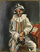 Pablo Picasso, 1918, Pierrot, oil on canvas, 92.7 x 73 cm, Museum of Modern Art
