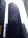 Three of the Toronto-Dominion Centre's five towers, (left to right) the Ernst & Young Tower, the Toronto-Dominion Bank Tower, and the Royal Trust Tower.