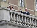 Carl XVI Gustaf of Sweden toasts Stockholm Mayor 2013