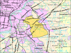 Census Bureau map of Cherry Hill, New Jersey.