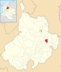 Location of the municipality and town of Cepitá in the Santander  Department of Colombia
