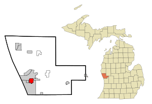 Location of Muskegon Heights, Michigan