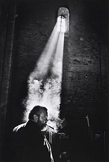 Orson Welles in Spain while shooting Chimes at Midnight, 1964