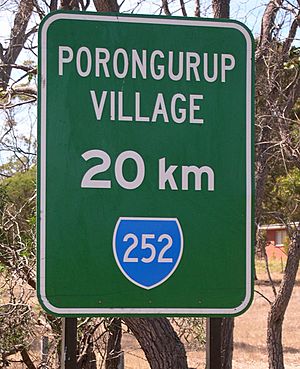 Porongurup village roadsign
