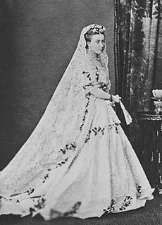 Princess Helena in her wedding dress, 1866