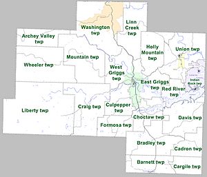 Van Buren County Arkansas 2010 Township Map large