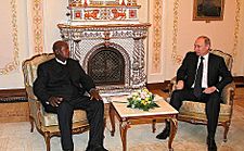 Vladimir Putin and Yoweri Museveni