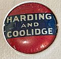 Warren G. Harding presidential campaign button