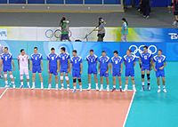 2008 Olympic Volleyball team Serbien