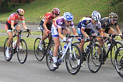 2015 Women's Tour stage 5 - 121 Hannah Barnes Best British rider 125 Alexis Ryan