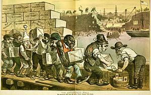 Anti-Chinese Wall cartoon Puck 1882