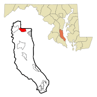 Location of Owings, Maryland