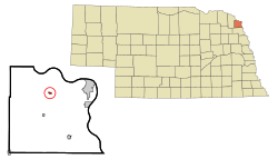 Location of Jackson, Nebraska