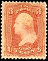 George Washington stamp 3c 1861 issue
