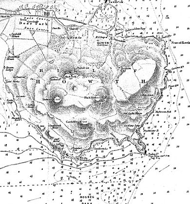 Howth Head by Dublin, (UK) Admiralty Chart of 1875 updated to 1931, copyright expired 1981
