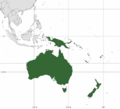 Location Australasia cylindrical
