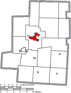 Location of Mount Gilead in Morrow County