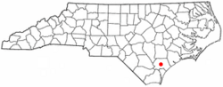 Location of St. Helena, North Carolina