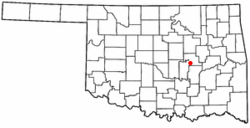 Location of Bearden, Oklahoma
