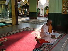 Shwedagon Pagoda, Buddhist scriptures, Yangon, Myanmar