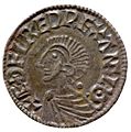 Silver penny of Aethelred II (YORYM 2000 632) obverse
