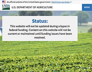 USDA under shutdown Jan 13 2019