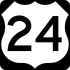 U.S. Route 24 marker