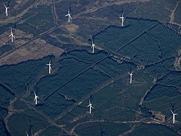 Whitelee wind farm from the air (geograph 6051703)