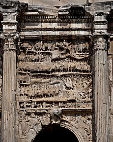 Arch of Septimius Severus - 'Edessa" Relief Panel - Right Side (East Facade)