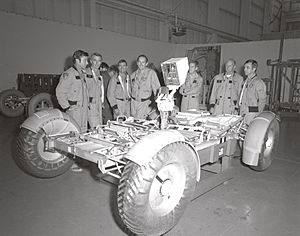 Astronauts with Lunar Roving Vehicle