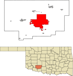 Location in the state of Oklahoma
