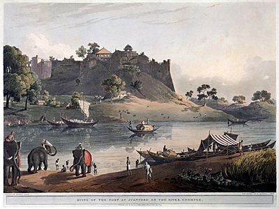 Fort at Juanpore on the river Goomtee - British Library X123(5)