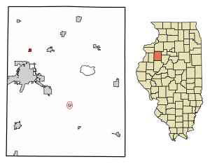 Location of Henderson in Knox County, Illinois