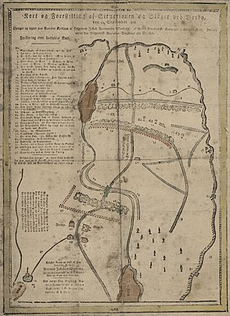 Kort og Forestilling af Situationen og slaget ved Berby den 12. Sept. 1808 - no-nb krt 00591