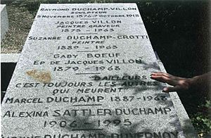 Marcel Duchamp's gravestone in Rouen, France