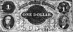 Onedollarbanknotefrombankofindiana(1834)