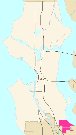 Seattle Map - Rainier Beach and Rainier View