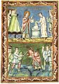 St Boniface - Baptising-Martyrdom - Sacramentary of Fulda - 11Century