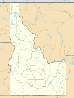 A map of Idaho showing the location of White Cloud Peak 3