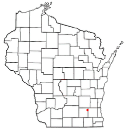 Location of Lake Lac La Belle, Wisconsin