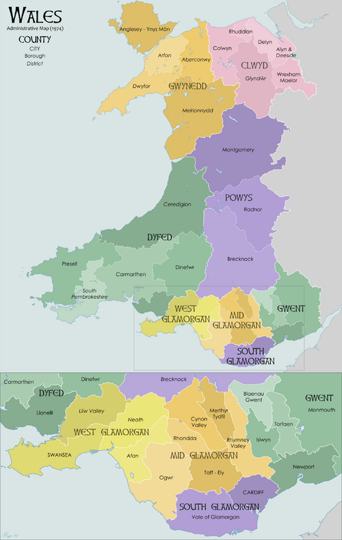 Wales Administrative 1974