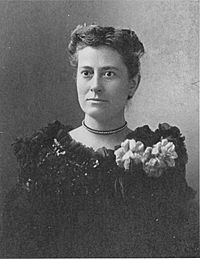 Black and white portrait photograph of Williamina Paton Stevens Fleming