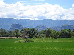 View of the Cerros los Abechuchos in Ortega