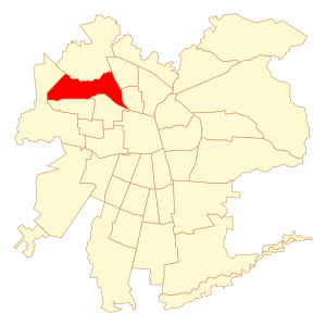 Map of Renca commune within Greater Santiago